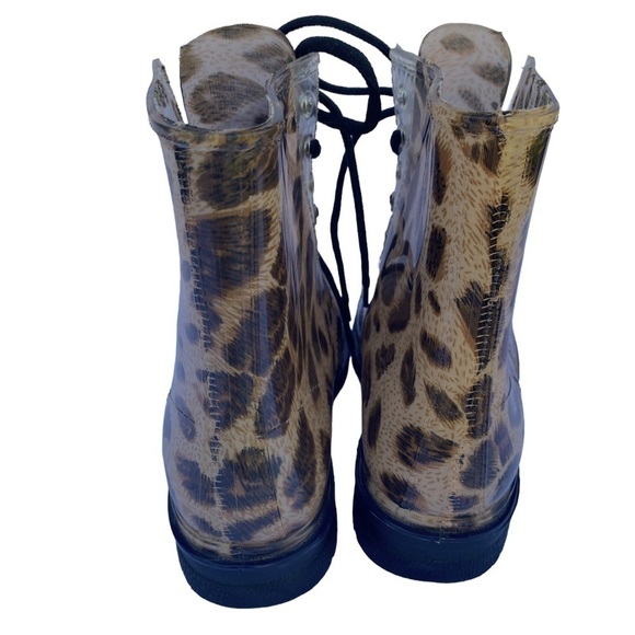Chemistry Leopard Kelly Martin RainBoots Tan Women 7 - Picture 3 of 15